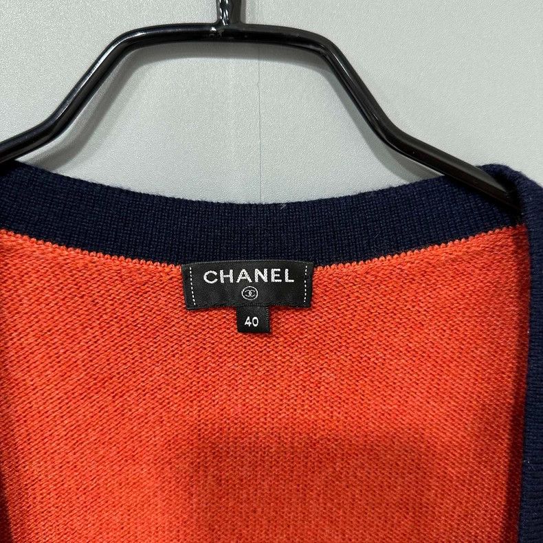 Chanel Orange Cashmere Cardigan from Chanel- DMC Size US L / EU 52-54 / 3 - 5 Thumbnail