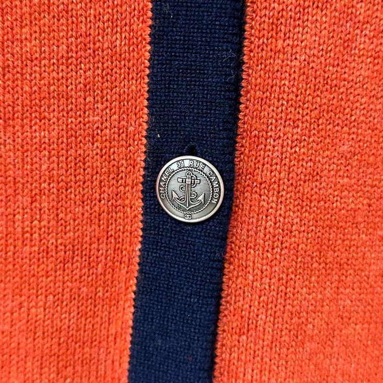 Chanel Orange Cashmere Cardigan from Chanel- DMC Size US L / EU 52-54 / 3 - 3 Thumbnail