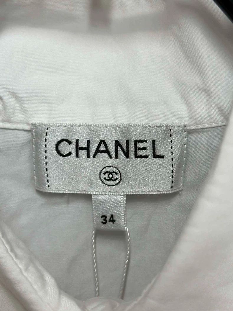 Chanel White Chanel Long Sleeve Shirt- DMC Size US S / EU 44-46 / 1 - 5 Thumbnail
