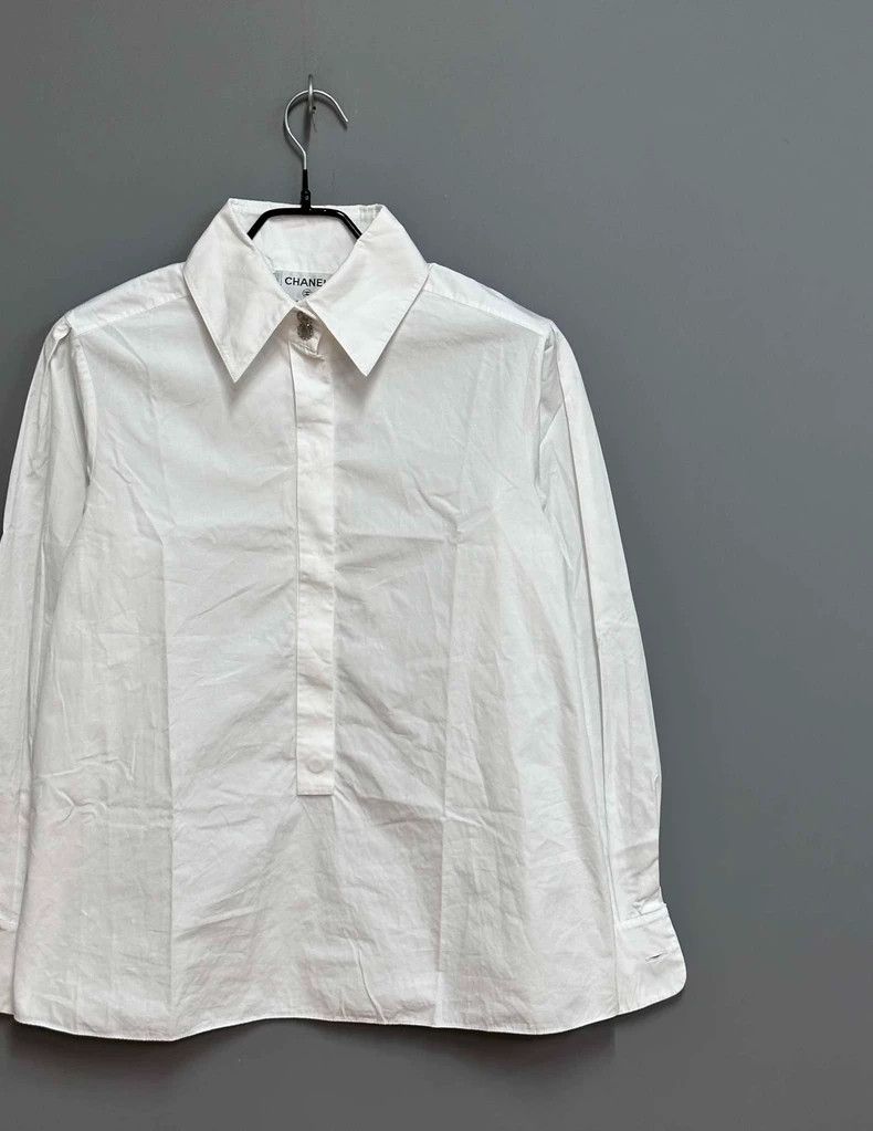 Chanel White Chanel Long Sleeve Shirt- DMC Size US S / EU 44-46 / 1 - 2 Thumbnail