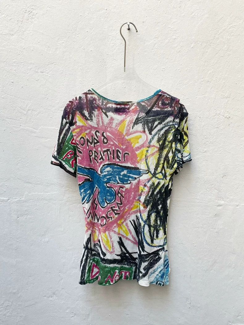 Vivienne Westwood Vivienne Westwood Crayon Graphic Mesh T-Shirt- DMC Size US M / EU 48-50 / 2 - 5 Thumbnail