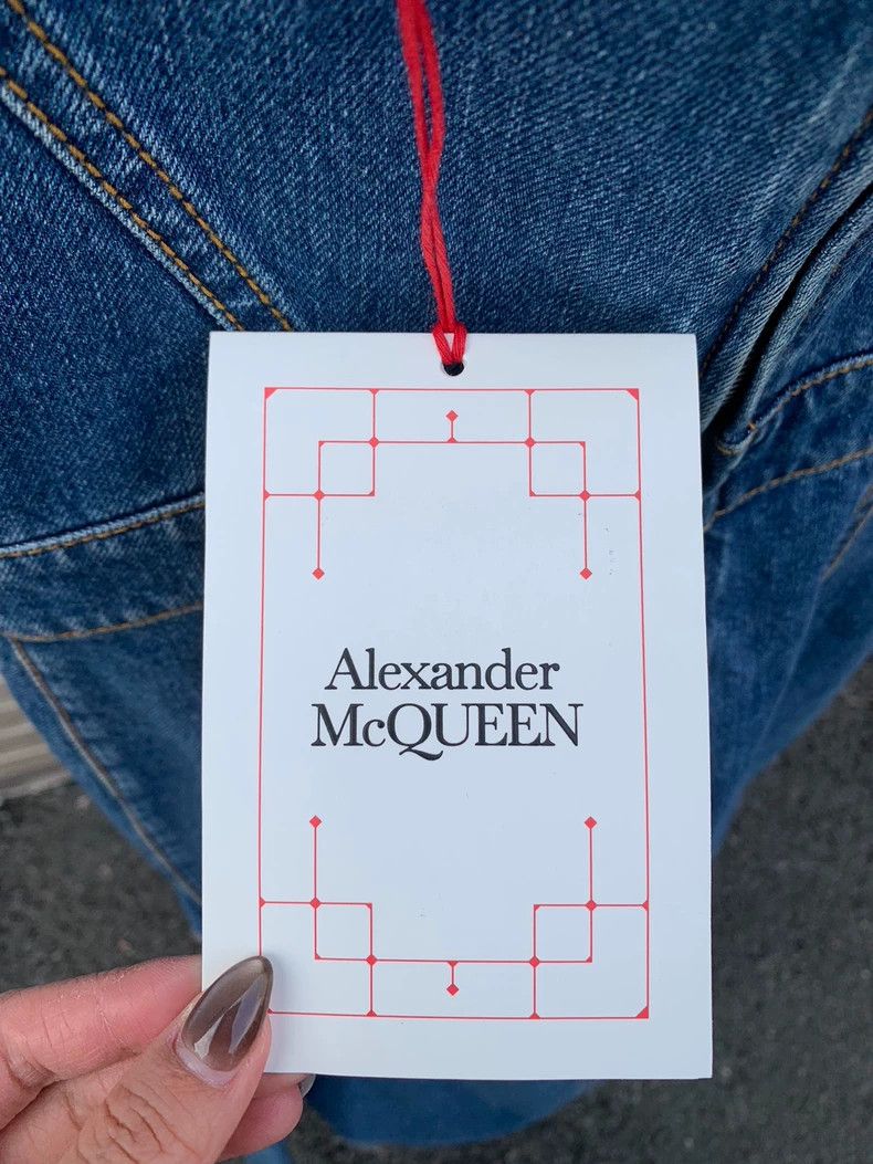 Alexander McQueen New Denim Dress Size 40 Available- DMC Size US 31 - 4 Thumbnail