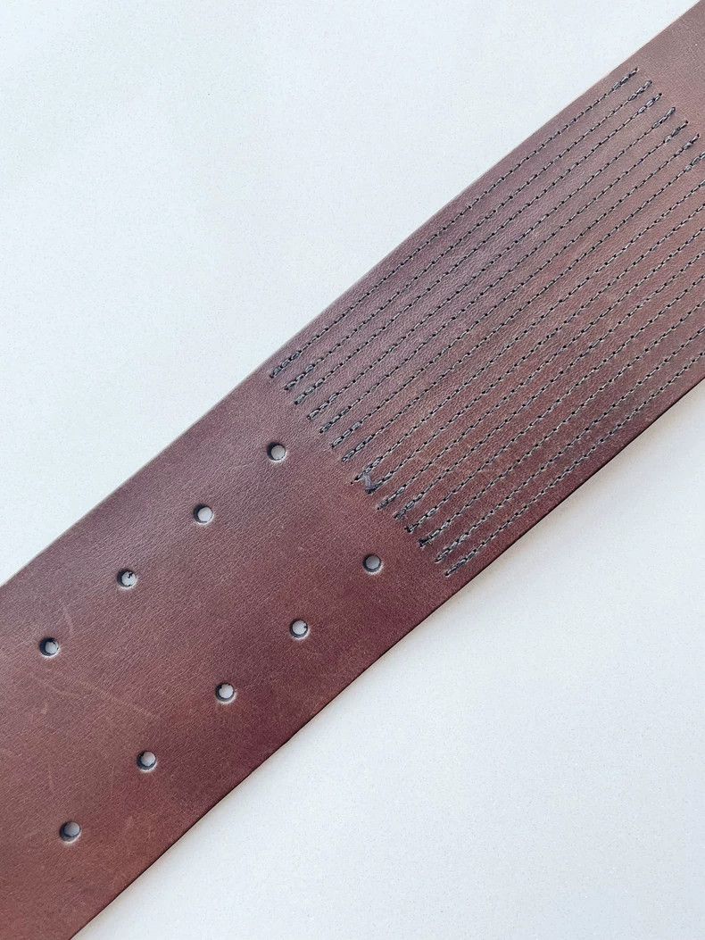 Dries Van Noten Dries Van Noten Wide Leather Embroidered Belt- DMC Size ONE SIZE - 4 Thumbnail