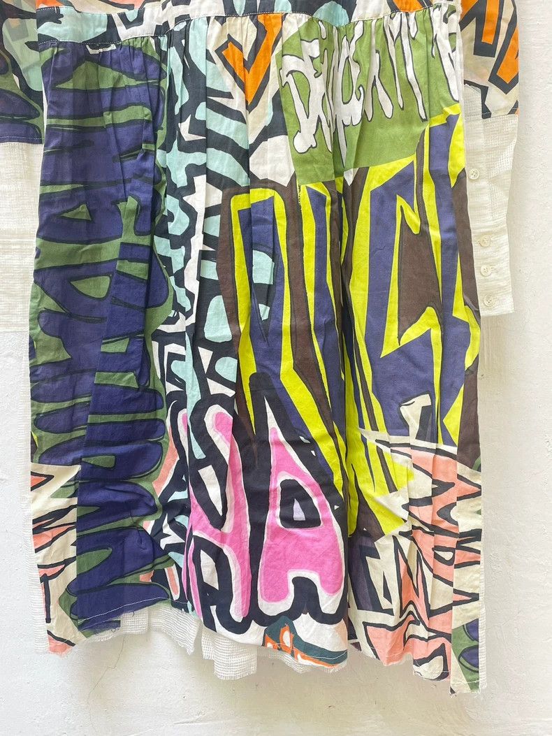 Comme des Garcons Nozomi Ishiguro Graffiti Patchwork Dress- DMC Size US M / EU 48-50 / 2 - 3 Thumbnail
