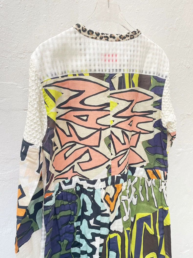 Comme des Garcons Nozomi Ishiguro Graffiti Patchwork Dress- DMC Size US M / EU 48-50 / 2 - 2 Thumbnail