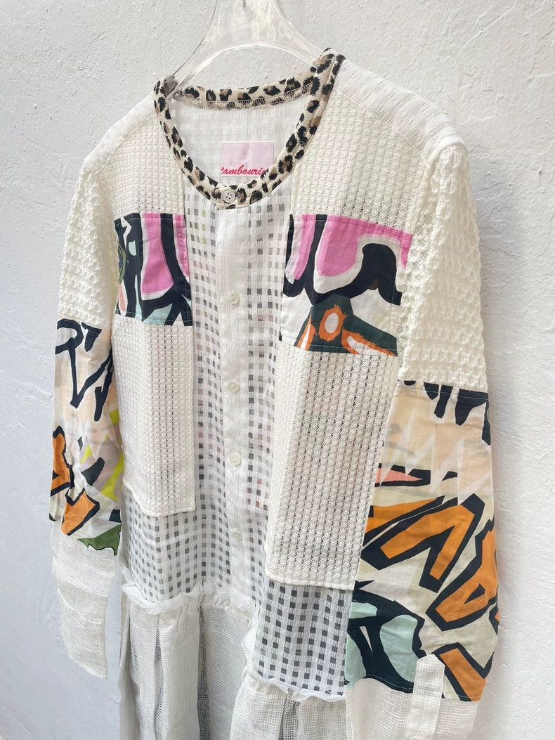Comme des Garcons Nozomi Ishiguro Graffiti Patchwork Dress- DMC Size US M / EU 48-50 / 2 - 6 Thumbnail