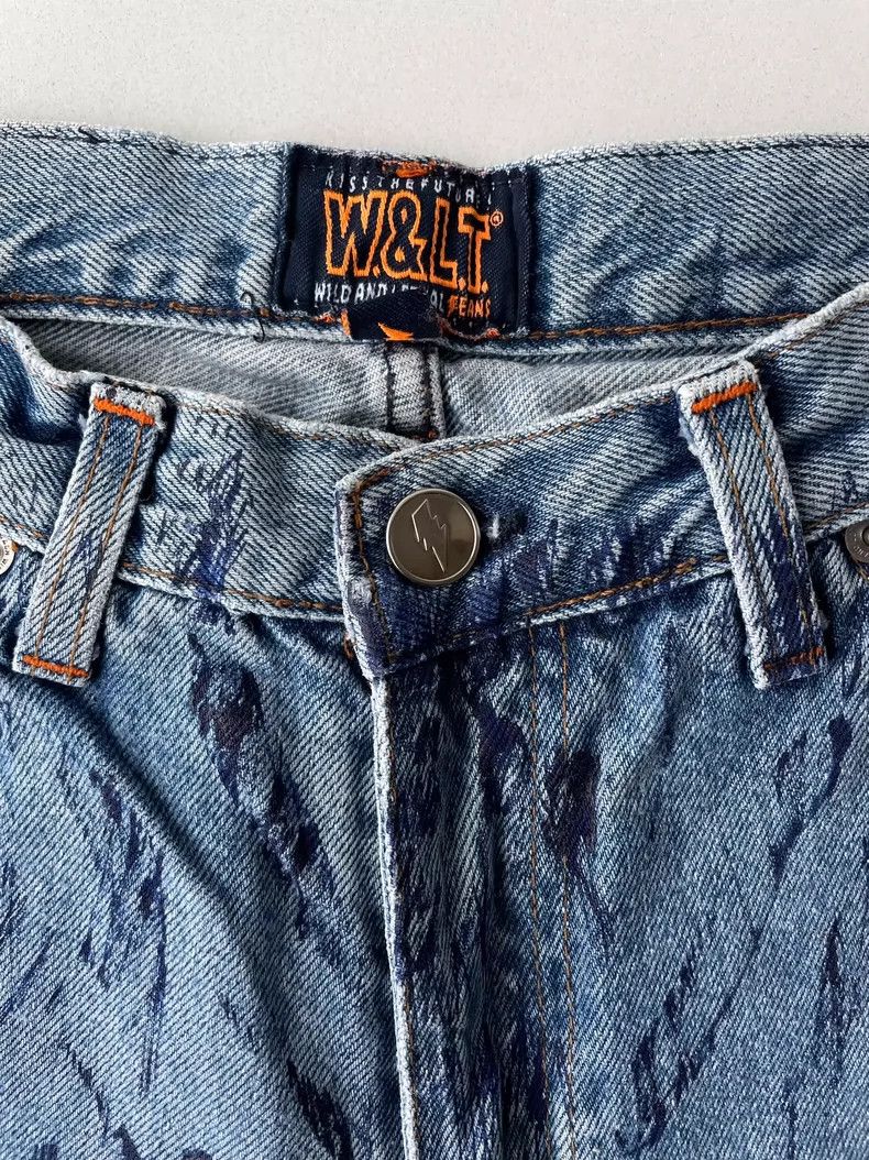 Walter Van Beirendonck Walter Van Beirendonck 1997AW Graffiti Denim Shorts- DMC Size US 28 / EU 44 - 2 Thumbnail