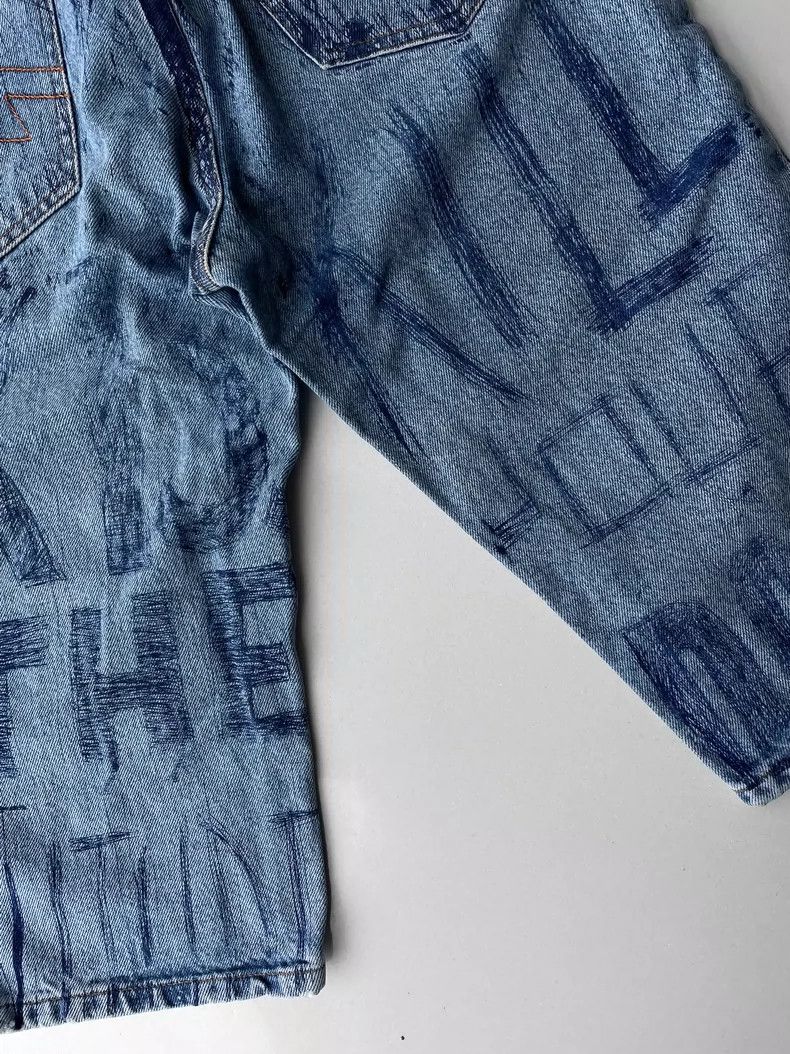 Walter Van Beirendonck Walter Van Beirendonck 1997AW Graffiti Denim Shorts- DMC Size US 28 / EU 44 - 7 Thumbnail