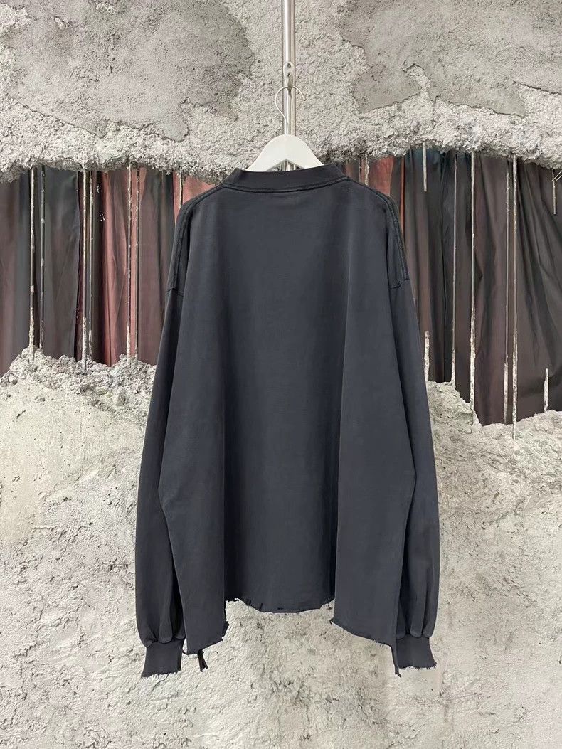 Balenciaga Balenciaga Long Sleeve Distressed T-Shirt- DMC Size US S / EU 44-46 / 1 - 2 Thumbnail