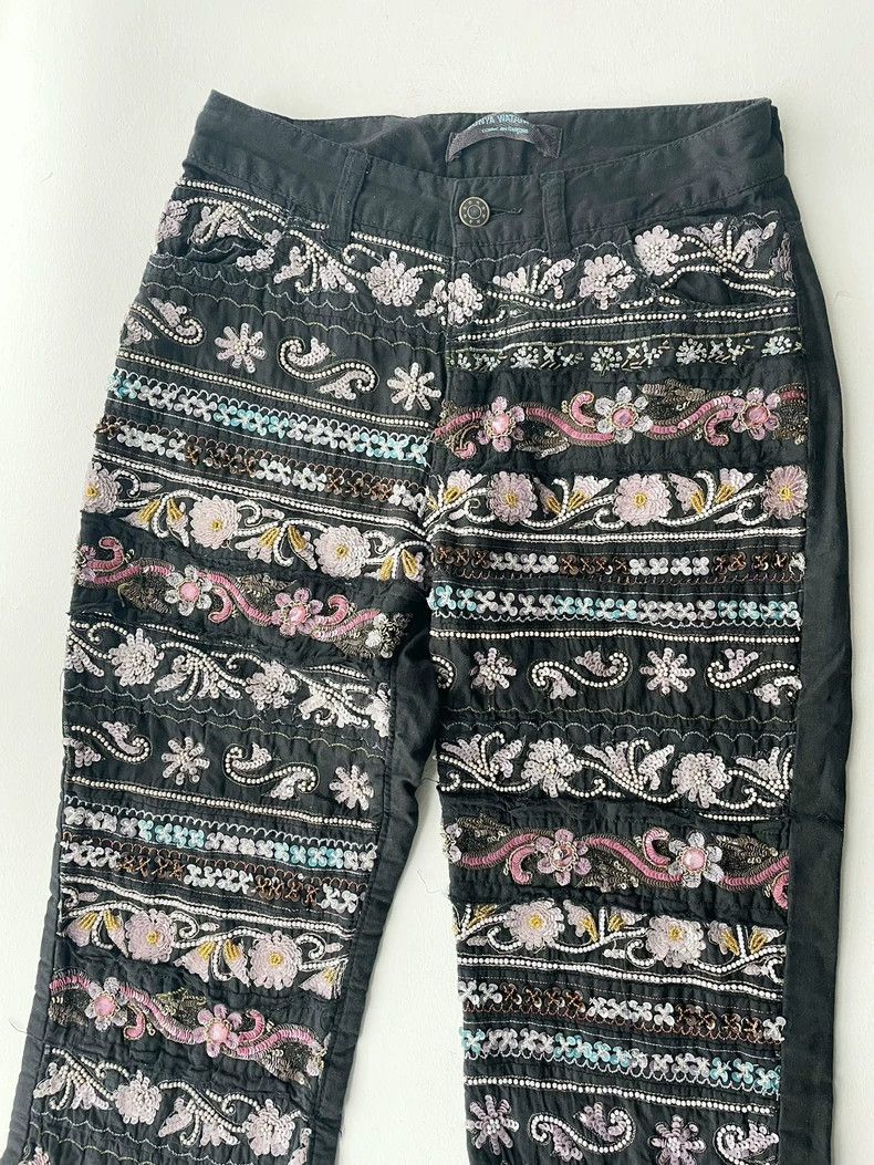 Junya Watanabe Junya Watanabe Embroidered Flared Pants- DMC Size US 26 / EU 42 - 6 Thumbnail