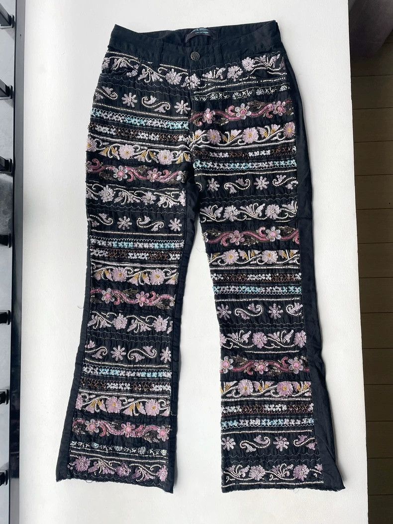Junya Watanabe Junya Watanabe Embroidered Flared Pants- DMC Size US 26 / EU 42 - 5 Thumbnail