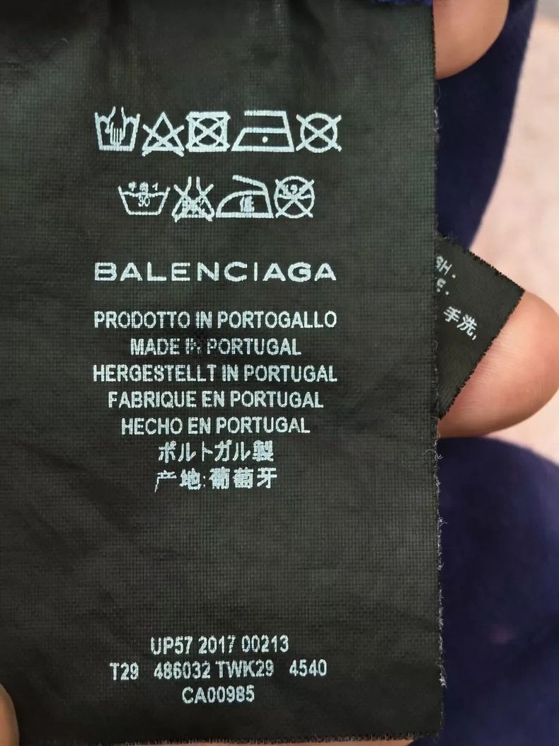 Balenciaga Balenciaga Blue Short Sleeve T-Shirt Size M- DMC Size US M / EU 48-50 / 2 - 6 Thumbnail