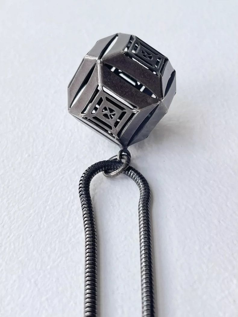 Jean Paul Gaultier Jean Paul Gaultier Cube Snake Chain Necklace- DMC Size ONE SIZE - 5 Thumbnail