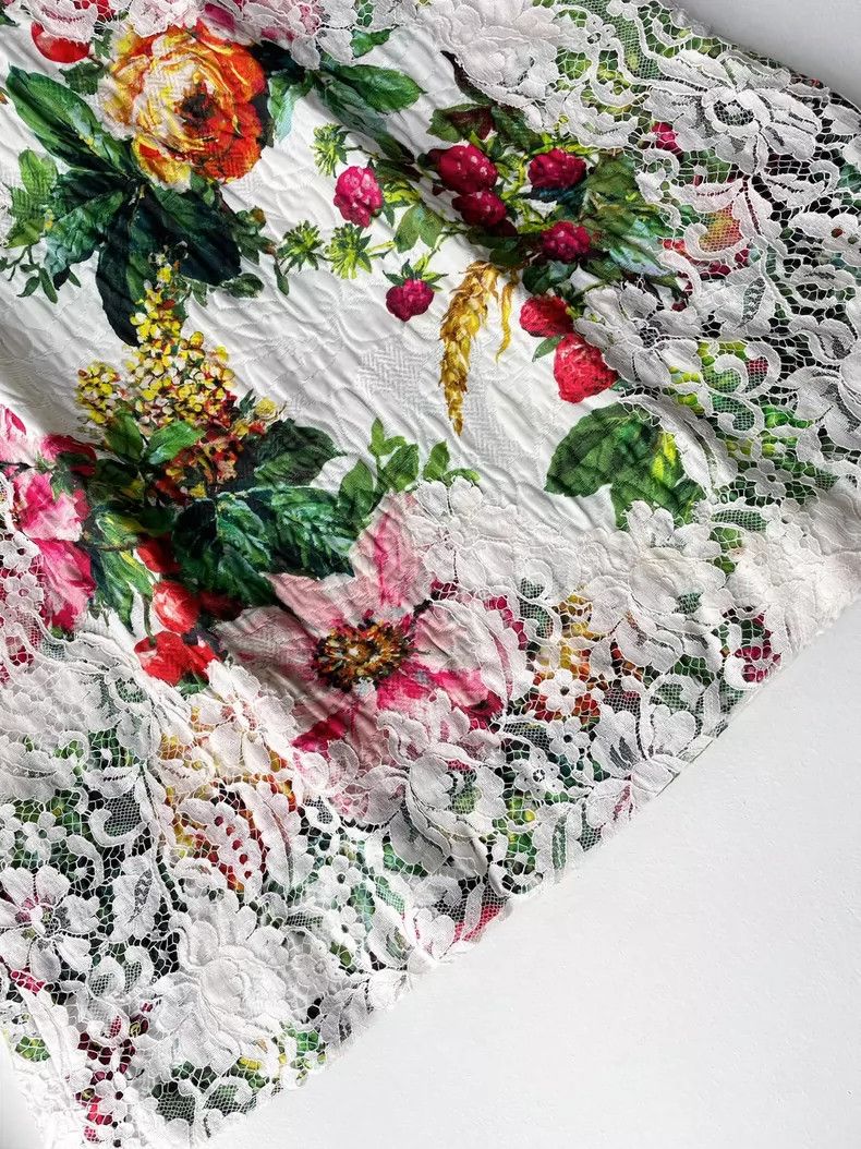 Dolce & Gabbana Dolce & Gabbana Floral Lace Mini Skirt- DMC Size US 38 / EU 54 - 9 Thumbnail