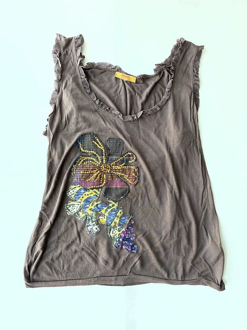 Kenzo Kenzo Floral Embroidered Beaded Vest- DMC Size US S / EU 44-46 / 1 - 3 Thumbnail