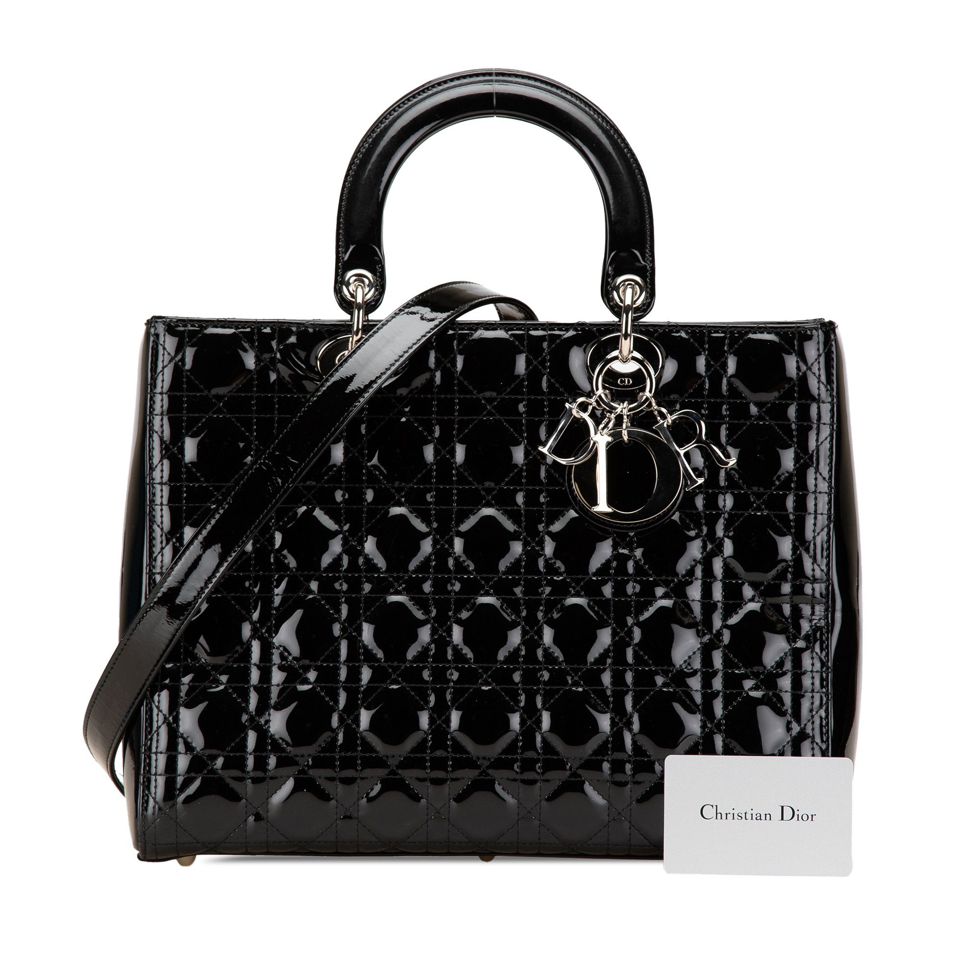 Dior Dior Large Patent Cannage Lady Dior Size ONE SIZE - 12 Thumbnail
