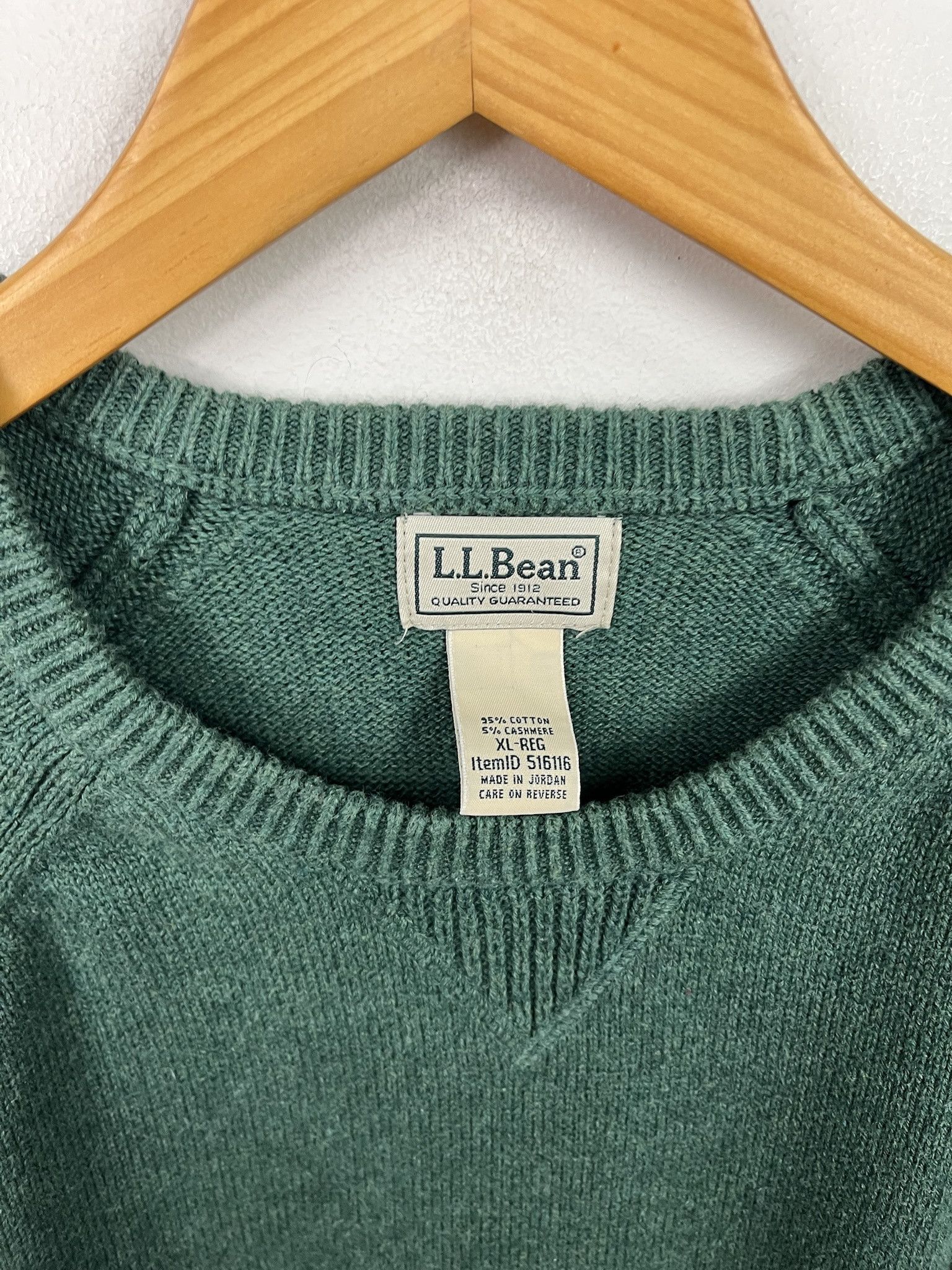 L.L. Bean Vintage LL Bean Like New Green Knit Sweater Size XXL Size US XXL / EU 58 / 5 - 3 Thumbnail