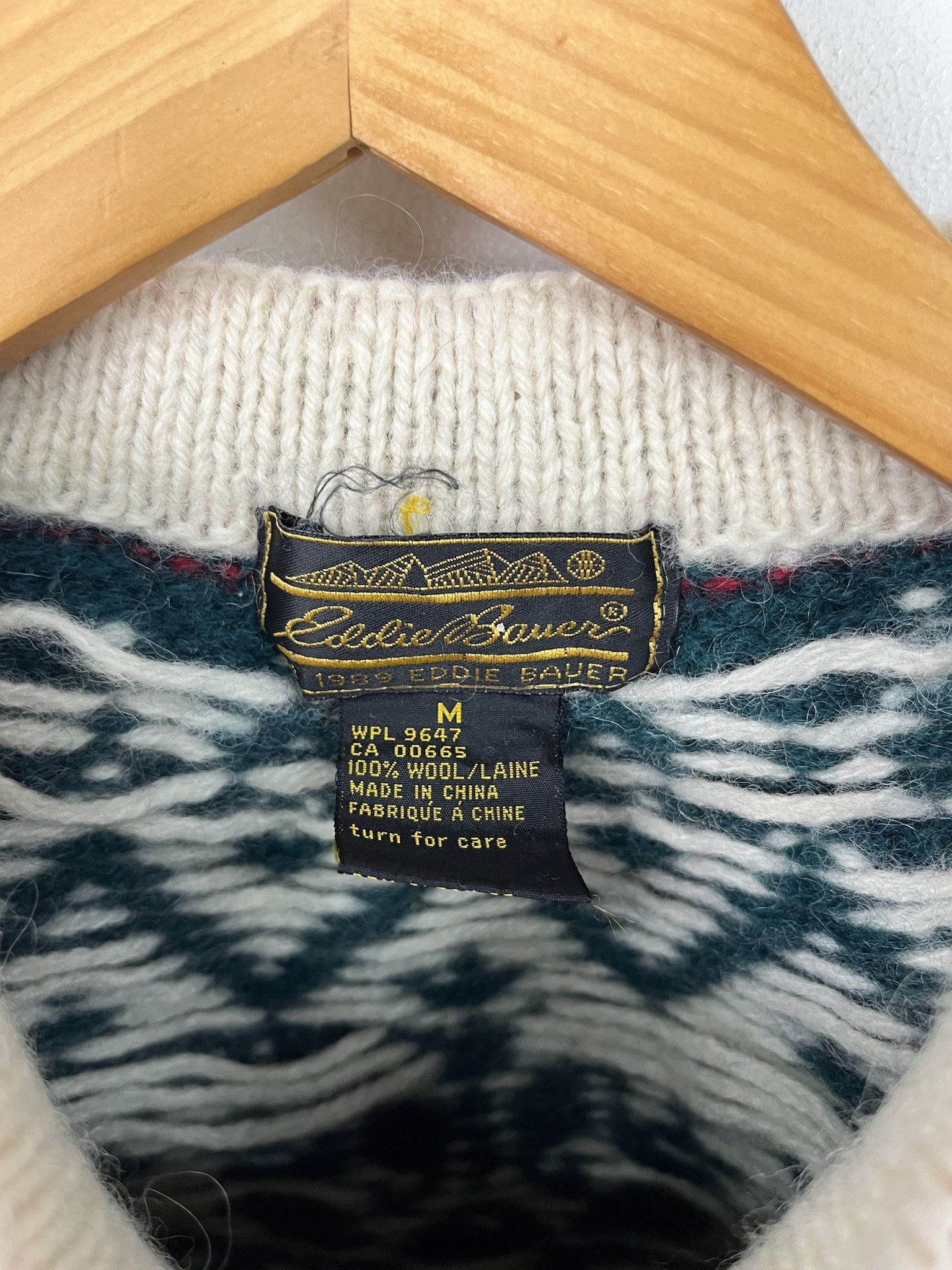 Eddie Bauer Vintage Eddie Bauer 90s Wool Ring Neck Knit Sweater Size M Size US M / EU 48-50 / 2 - 2 Thumbnail