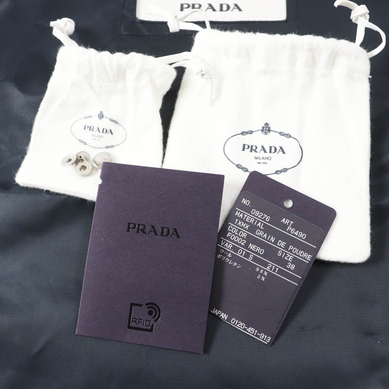 Prada Prada Prada Chester Wool Polyurethane Coat Others Outerwear Size ONE SIZE - 8 Thumbnail