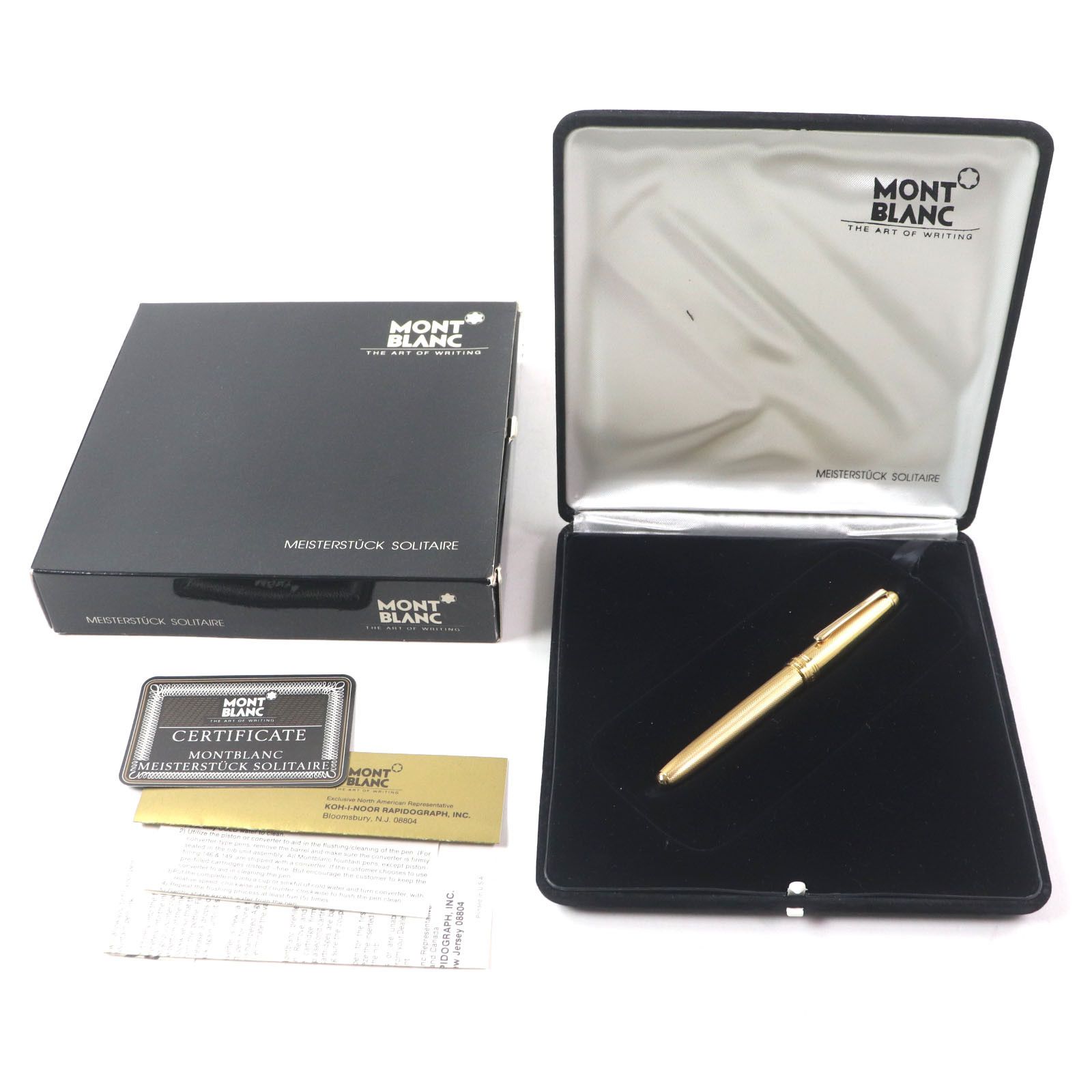 Montblanc Montblanc Montblanc Meisterstück Solitaire Au750 Fountain Pen Metal Pen Size ONE SIZE - 2 Thumbnail