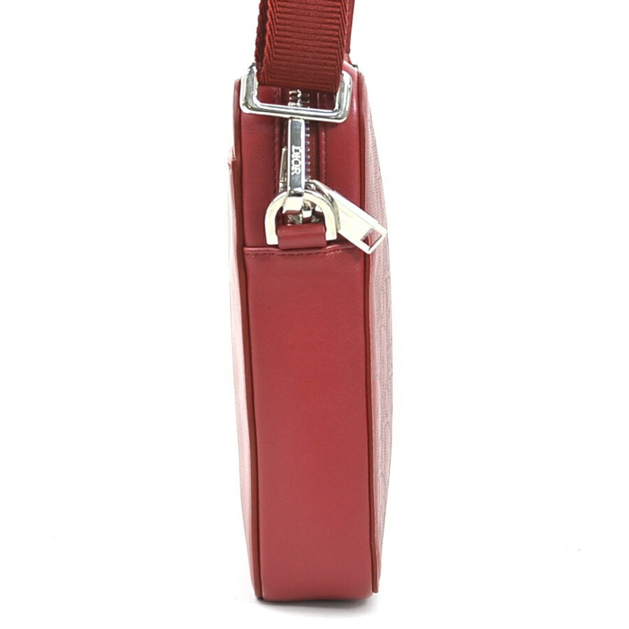 Dior Christian Dior Shoulder Bag Leather Red Men's Women's r10509a Size ONE SIZE - 2 Thumbnail