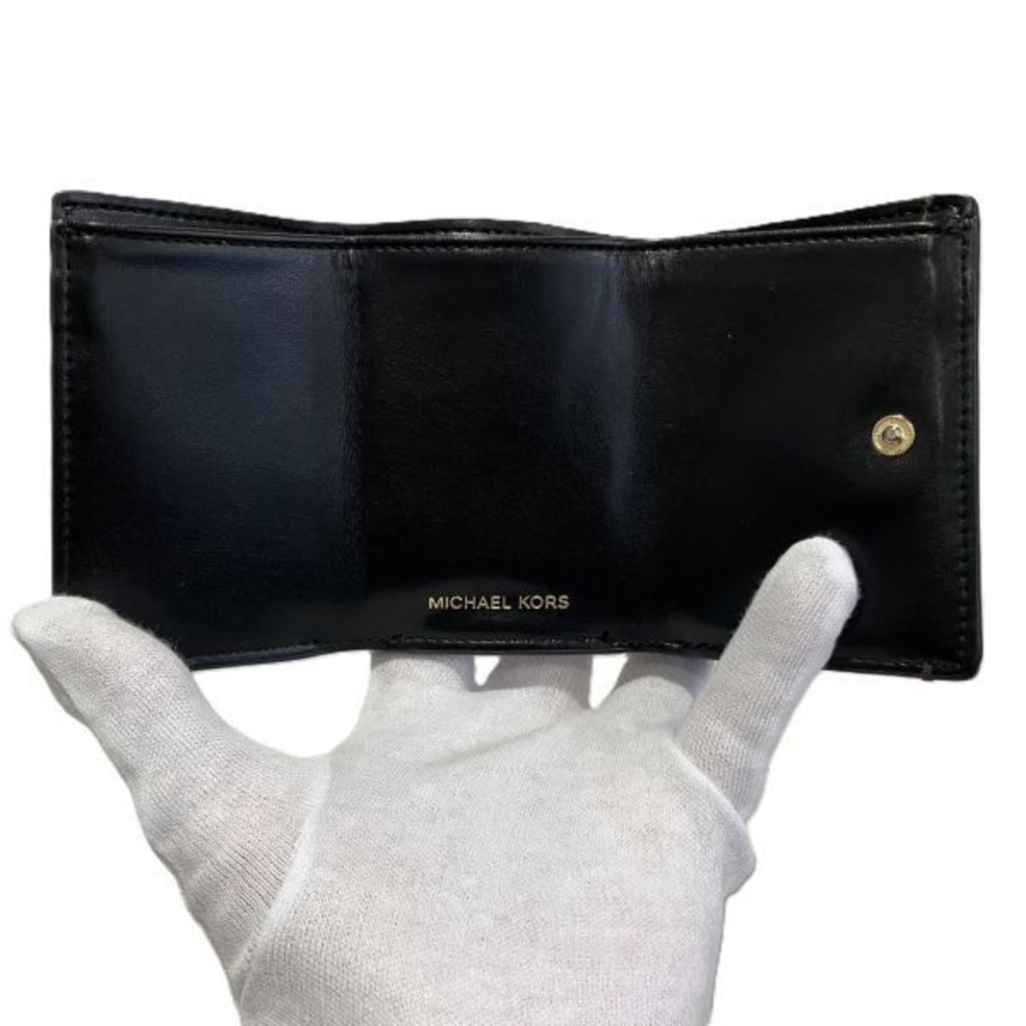 Michael Kors Michael Kors Jet Set Multicolor Leather Compact Wallet Tri-Fold for Women Size ONE SIZE - 3 Thumbnail