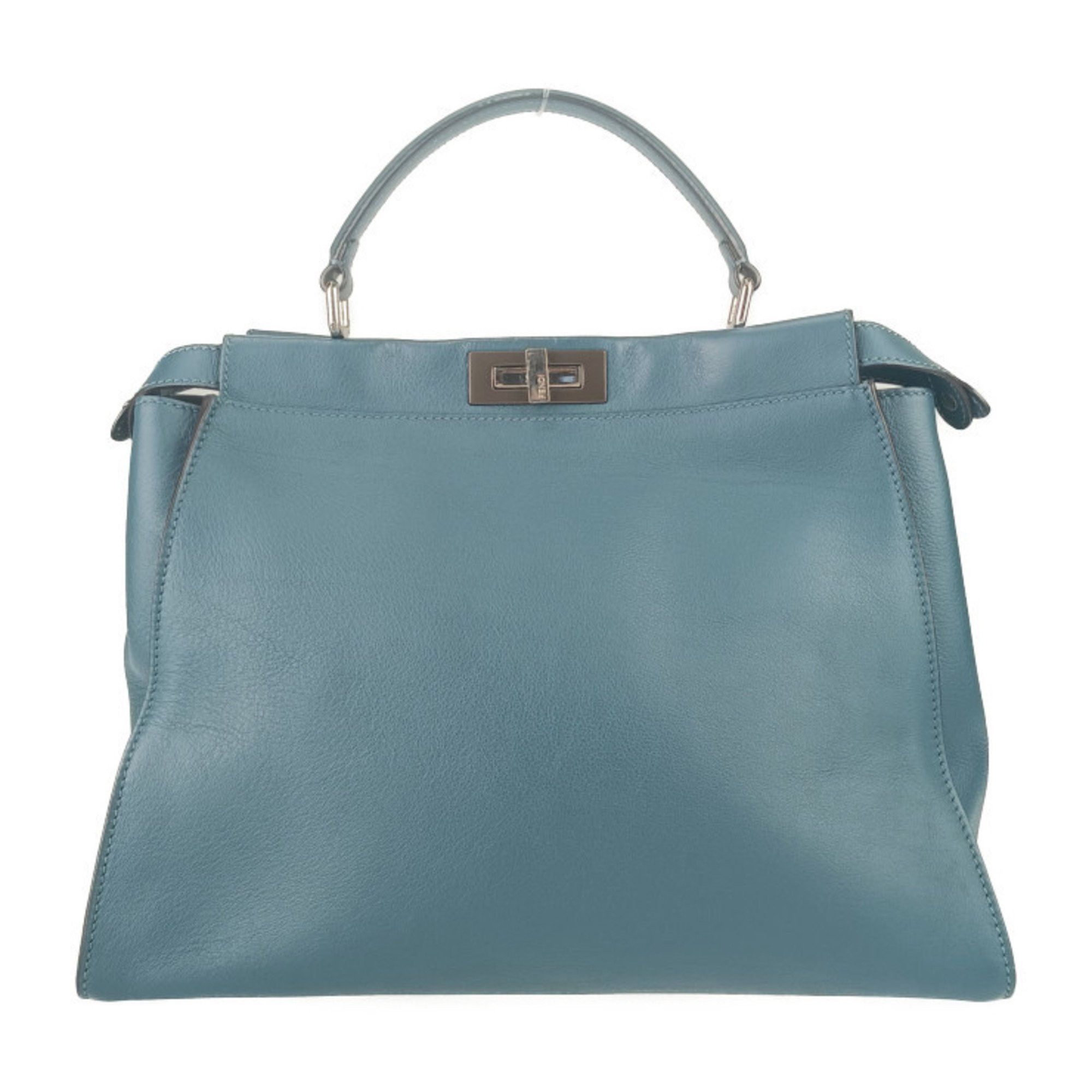 Fendi FENDI Tote Bag Peekaboo Large 8BN210 Blue Leather Women's Shoulder Turn Lock Size ONE SIZE - 3 Thumbnail