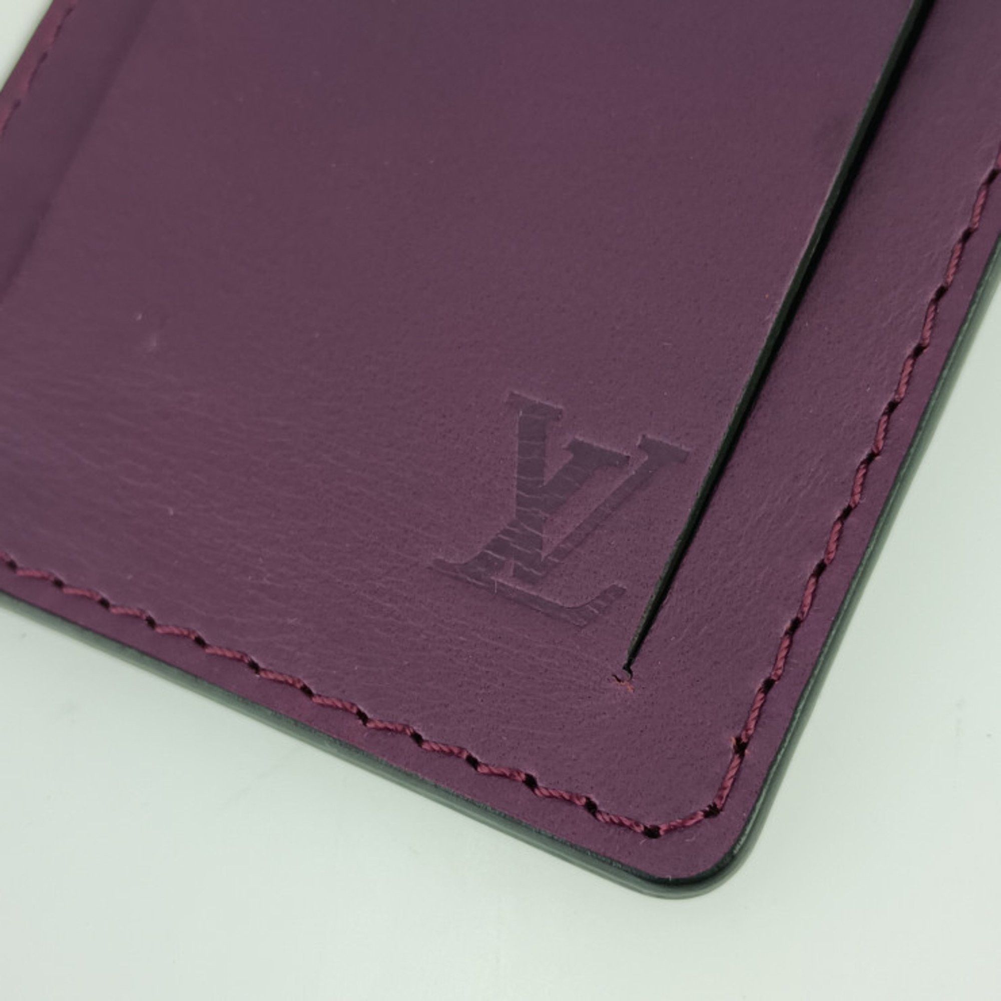 Louis Vuitton Louis Vuitton Name Tag Porto Address Ketch - Brown Purple Monogram Canvas Leather Men's Women's Size ONE SIZE - 4 Thumbnail
