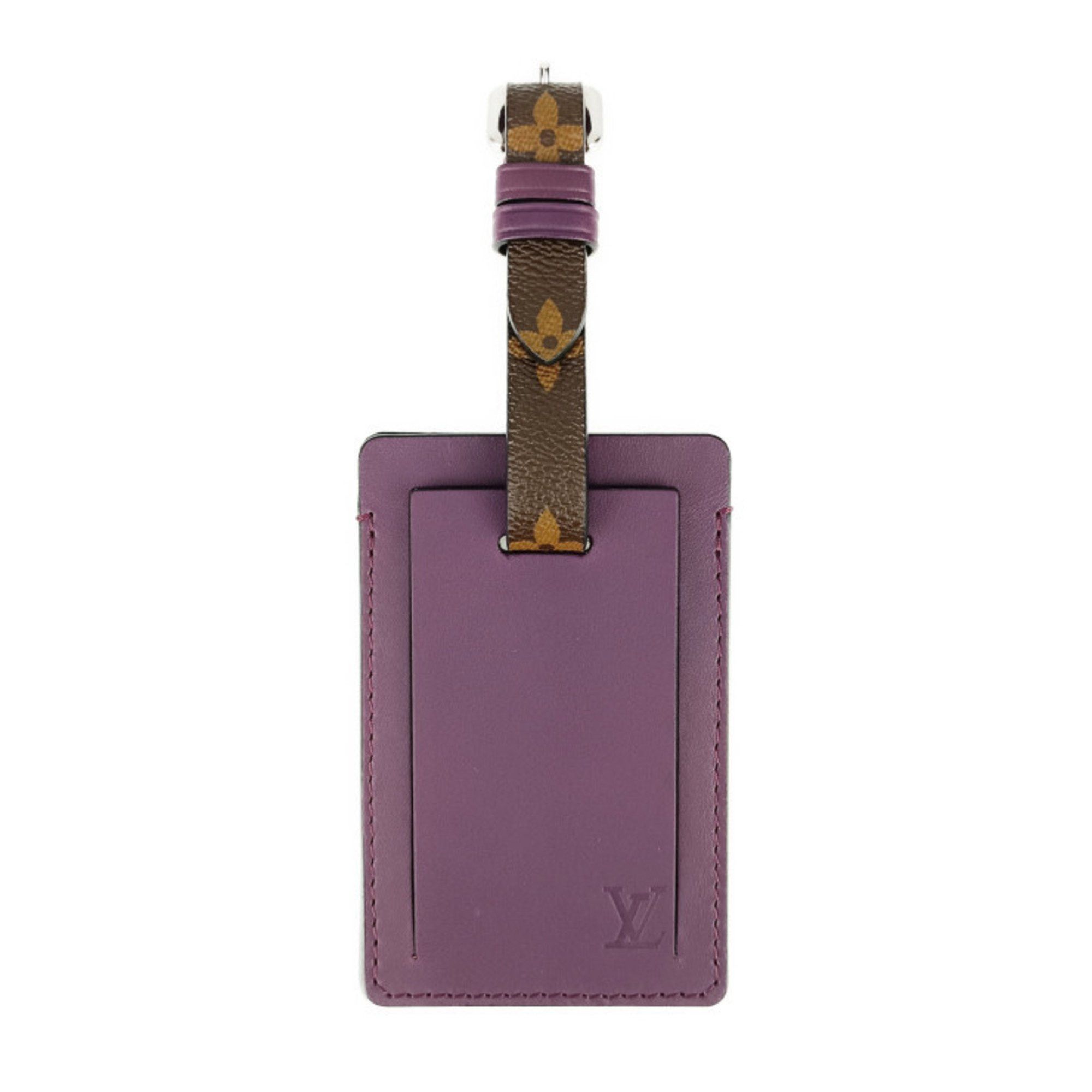 Louis Vuitton Louis Vuitton Name Tag Porto Address Ketch - Brown Purple Monogram Canvas Leather Men's Women's Size ONE SIZE - 2 Thumbnail