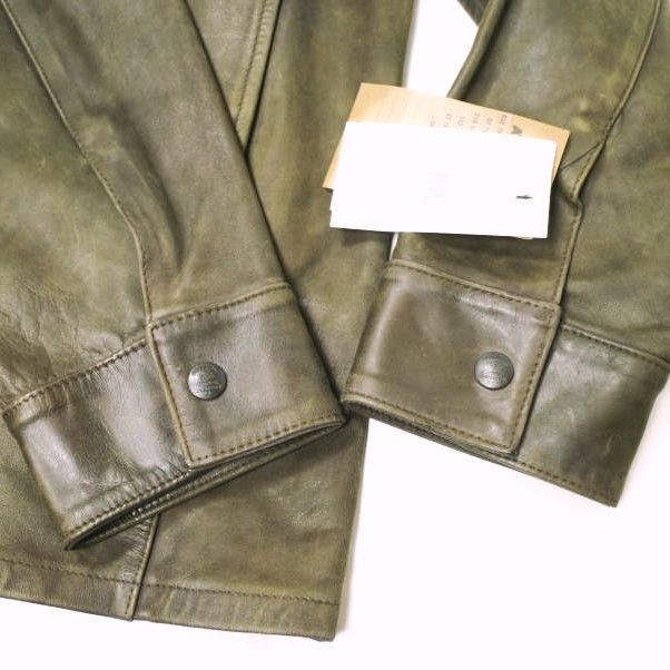 Ralph Lauren Ralph Lauren RRL Hand-Distressed Leather Overshirt Leather Outerwear MNRRWOV16820343 Size ONE SIZE - 6 Thumbnail