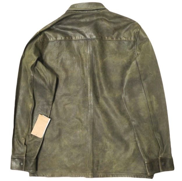 Ralph Lauren Ralph Lauren RRL Hand-Distressed Leather Overshirt Leather Outerwear MNRRWOV16820343 Size ONE SIZE - 2 Thumbnail