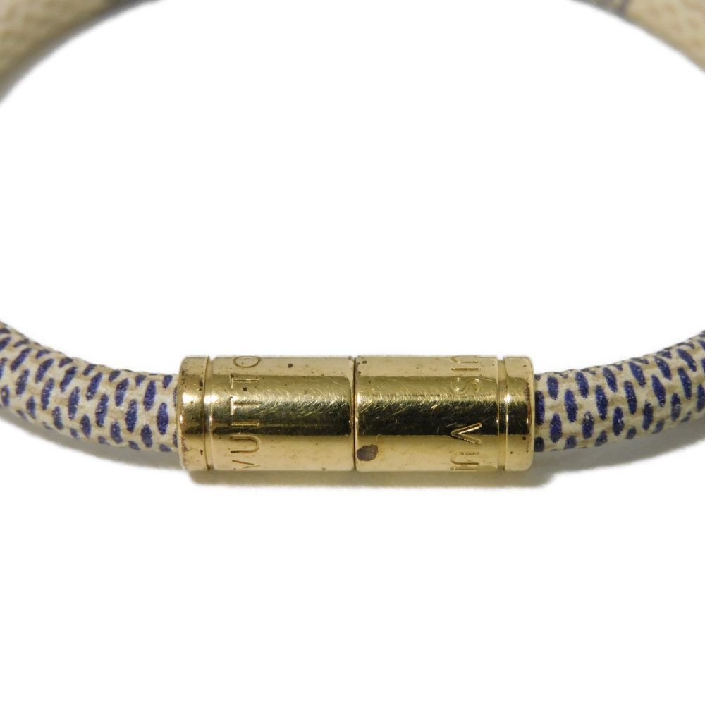 Louis Vuitton Louis Vuitton Louis Vuitton Keep It Damier Azur Bracelet Canvas Bracelet M6607D Size ONE SIZE - 4 Thumbnail