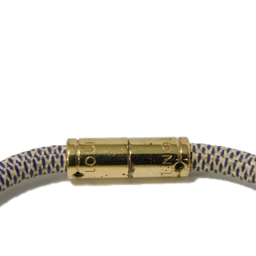 Louis Vuitton Louis Vuitton Louis Vuitton Keep It Damier Azur Bracelet Canvas Bracelet M6607D Size ONE SIZE - 5 Thumbnail