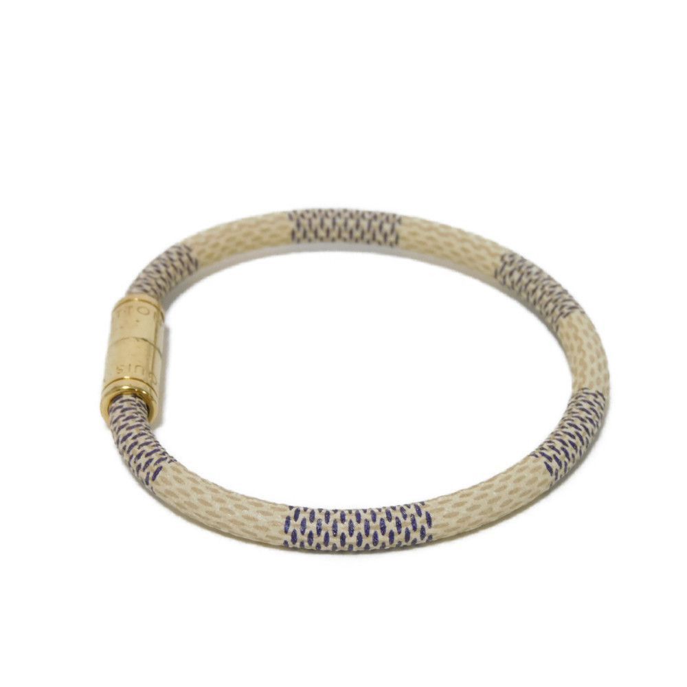 Louis Vuitton Louis Vuitton Louis Vuitton Keep It Damier Azur Bracelet Canvas Bracelet M6607D Size ONE SIZE - 2 Thumbnail