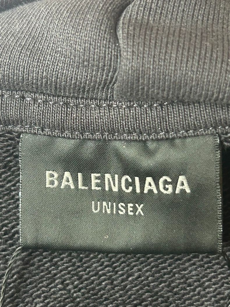 Balenciaga Balenciaga Black Graphic Long Sleeve Hoodie- DMC Size US XS / EU 42 / 0 - 3 Thumbnail