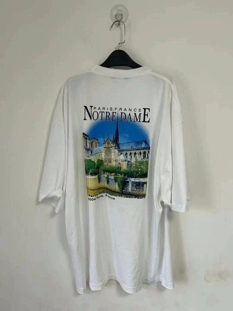 Balenciaga Balenciaga White Vintage Castle Short Sleeve T-Shirt- DMC Size US L / EU 52-54 / 3 - 2 Thumbnail