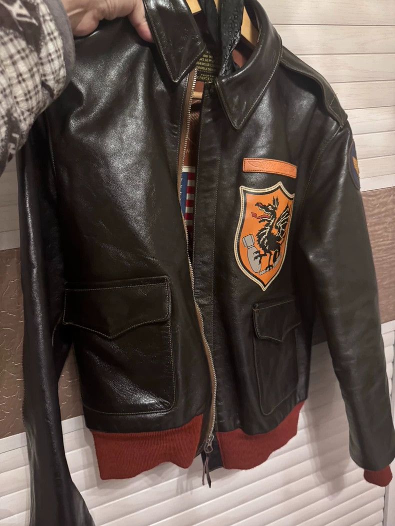 The Real McCoy's Mighty Eighth Leather Jacket with Graphics- DMC Size US M / EU 48-50 / 2 - 2 Thumbnail