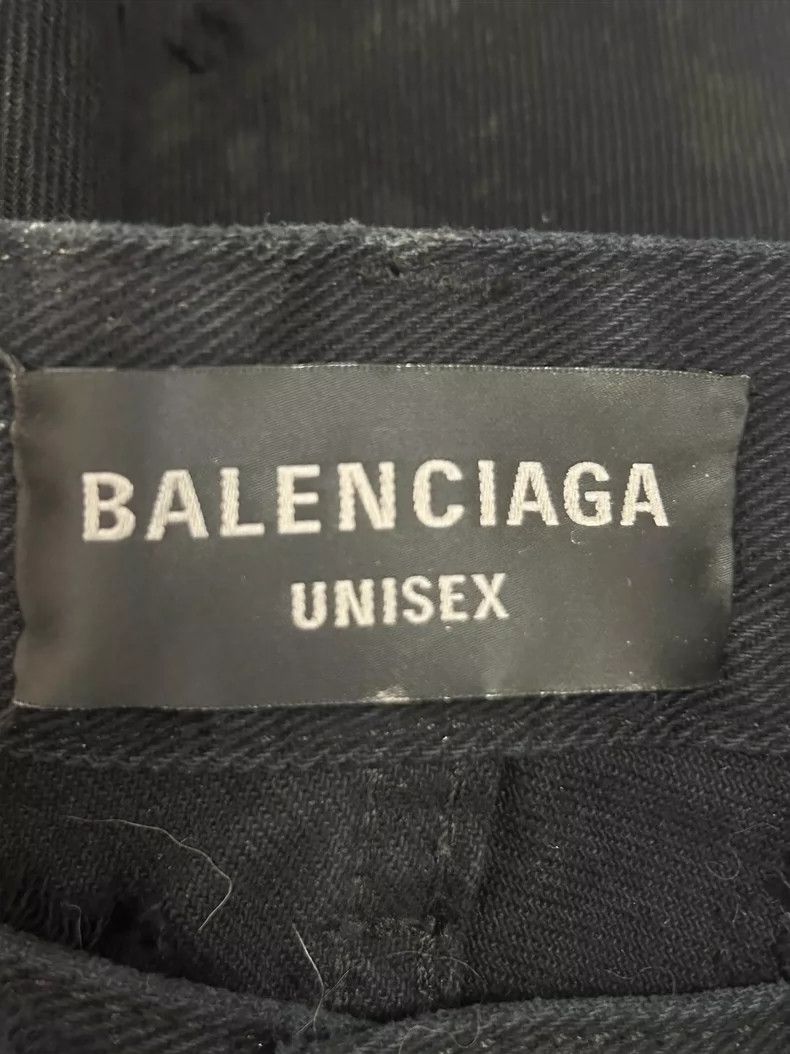 Balenciaga Balenciaga Super Destroy Black Denim Pants- DMC Size US 26 / EU 42 - 3 Thumbnail