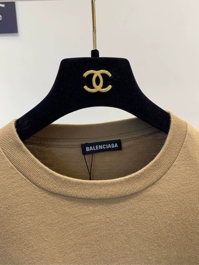 Balenciaga Balenciaga Khaki Short Sleeve T-Shirt- DMC Size US S / EU 44-46 / 1 - 2 Thumbnail