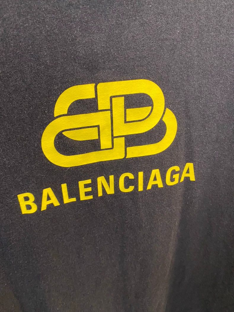 Balenciaga Balenciaga Black Yellow Letter Short Sleeve T-Shirt- DMC Size US XS / EU 42 / 0 - 2 Thumbnail