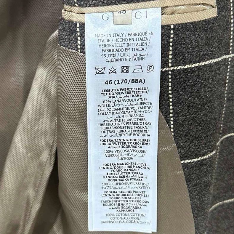 Gucci Gucci Check Wool Suit Jacket for Men- DMC Size US M / EU 48-50 / 2 - 6 Thumbnail