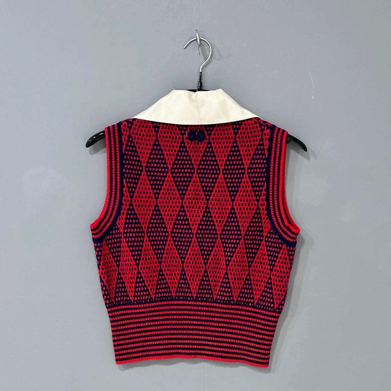 Gucci Gucci Knit Vest with White Collar- DMC Size US XS / EU 42 / 0 - 4 Thumbnail