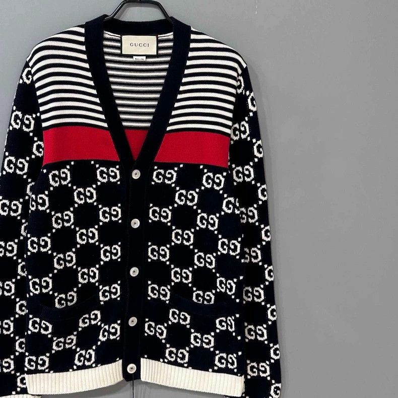 Gucci Gucci Knit Cardigan with Striped Design- DMC Size US XS / EU 42 / 0 - 2 Thumbnail