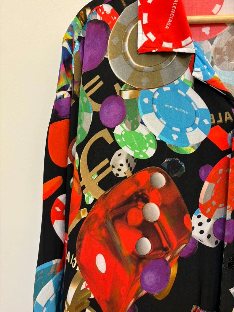 Balenciaga Balenciaga Casino Shirt with Colorful Print- DMC Size US M / EU 48-50 / 2 - 6 Thumbnail