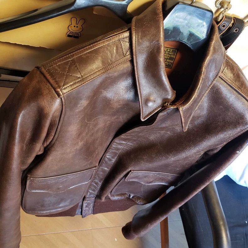 The Real McCoy's THE REALMcCOY'S A2 Leather Jacket Size 38- DMC Size US M / EU 48-50 / 2 - 4 Thumbnail