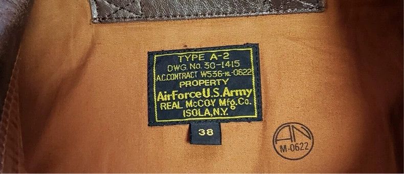 The Real McCoy's THE REALMcCOY'S A2 Leather Jacket Size 38- DMC Size US M / EU 48-50 / 2 - 9 Thumbnail