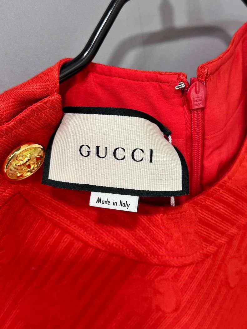 Gucci Red Patterned Sleeveless Top by Gucci- DMC Size US S / EU 44-46 / 1 - 5 Thumbnail