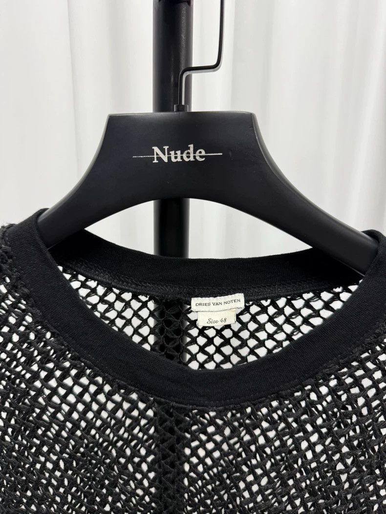 Dries Van Noten Black Mesh Long Sleeve Top by Dries van Noten- DMC Size US L / EU 52-54 / 3 - 2 Thumbnail