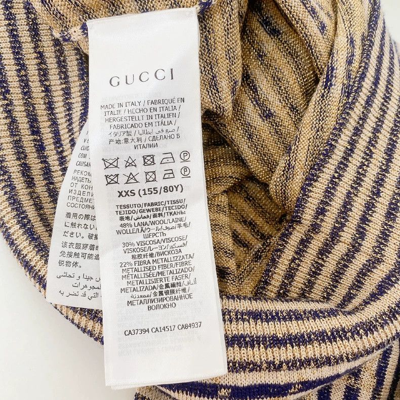 Gucci Gucci Double G Striped Knit Sweater- DMC Size US XXS / EU 40 - 5 Thumbnail