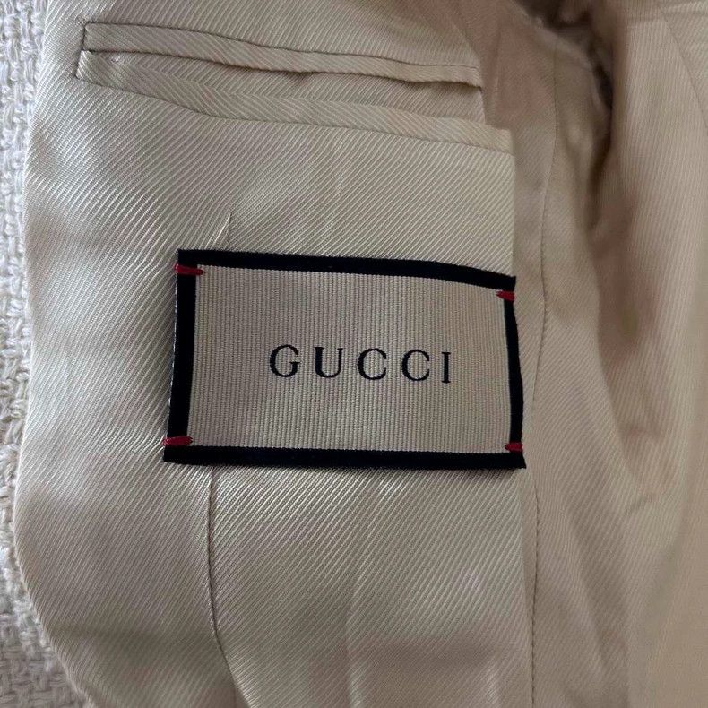 Gucci Woven Gold Button Blazer Jacket by Gucci- DMC Size US S / EU 44-46 / 1 - 5 Thumbnail